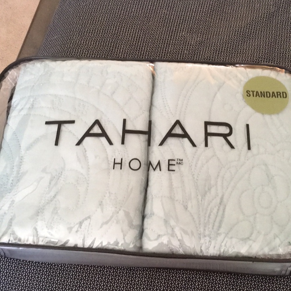 Tahari Home standard pillow shams. New in package